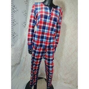 Nautica Womens Fleece 2-Piece Flannel Pajama Set Size S